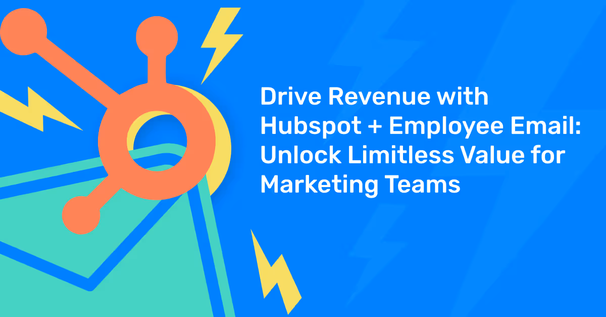 Webinar featured image: Drive Revenue with HubSpot + Employee Email - Marketing automation webinar