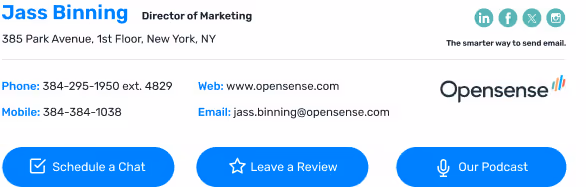 email signature templates from Opensense example 2