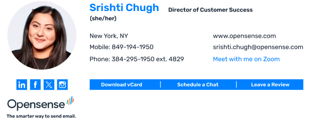 email signature templates from Opensense example 2