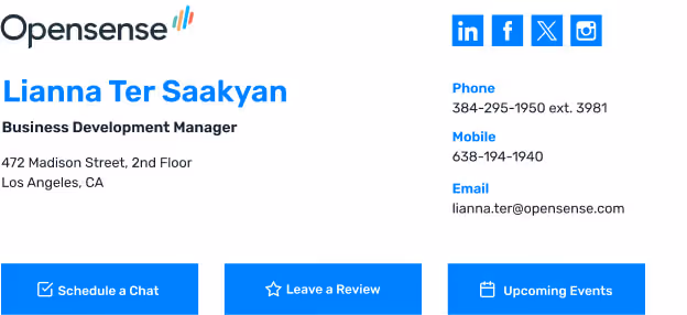 email signature templates from Opensense example 2